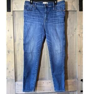 Madewell‎ Size 32 10" High Rise Skinny Medium Wash Blue Denim Skinny Jeans